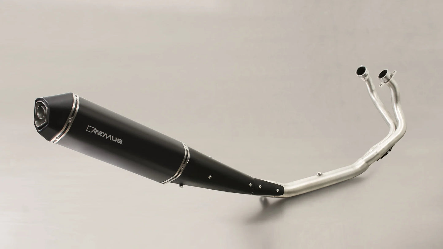 REMUS HONDA CRF AFRICA TWIN - CARBON OKAMI SLIP-ON + STAINLESS STEEL HEADER (2-1)