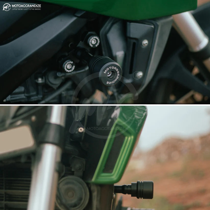 Motoaggrandize Frame sliders | Crash Protectors for Bajaj Dominar 250 | 400 UG (2019 +)