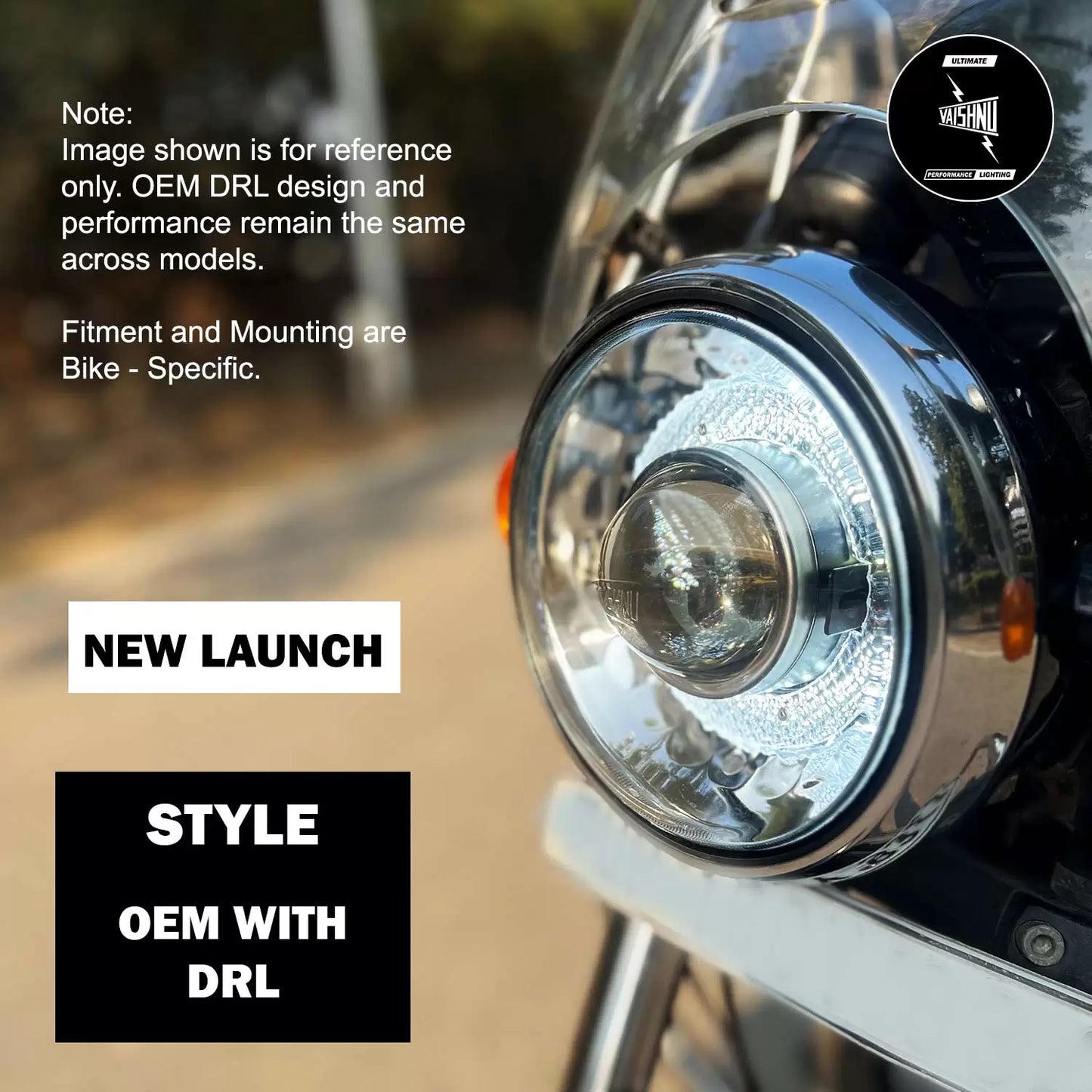 Vaishnu Touring Headlight For Royal Enfield Classic 350 (2025)/ Goan Classic