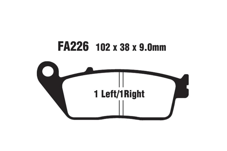 EBC BRAKES - FA226HH FULLY SINTERED (2 SET FRONT)