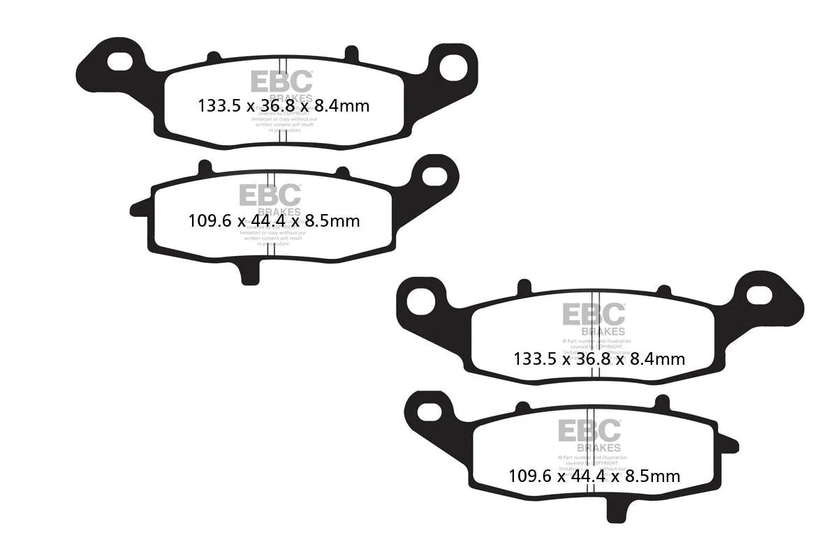 EBC BRAKES - FA229HH + FA231HH FULLY SINTERED (FRONT)