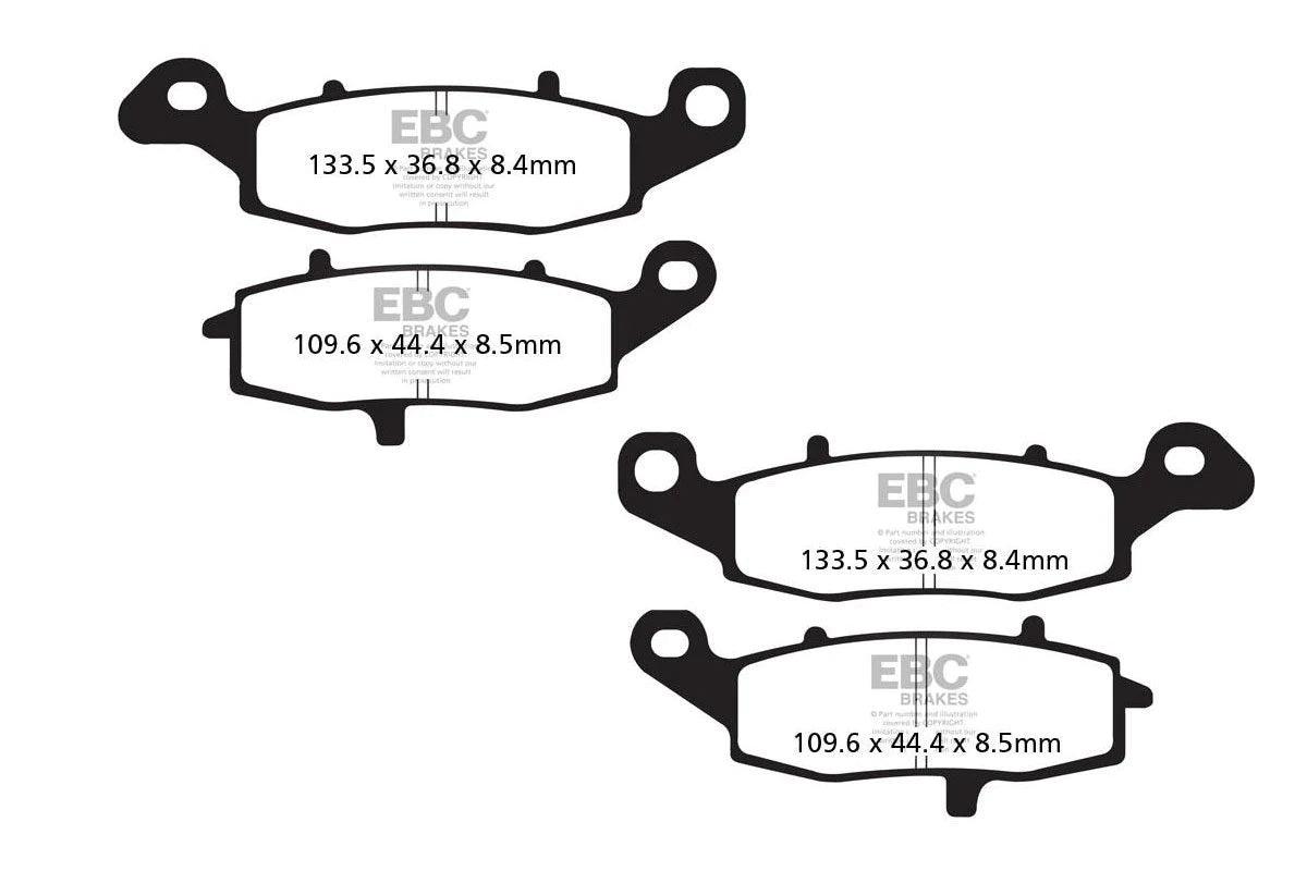 EBC BRAKES - FA231V + FA229V SEMI SINTERED (FRONT)
