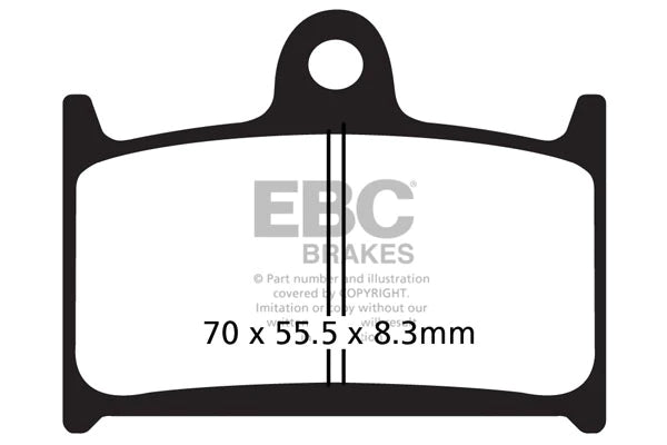 EBC BRAKES - FA236HH FULLY SINTERED (2 SET FRONT)
