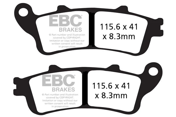 EBC BRAKES - FA261HH FULLY SINTERED (FRONT)