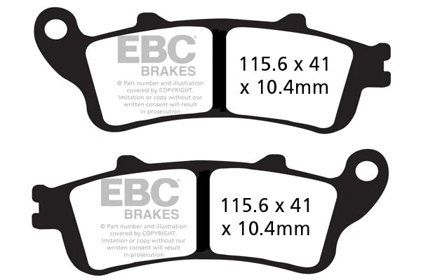 EBC BRAKES - FA261/2HH FULLY SINTERED (REAR)