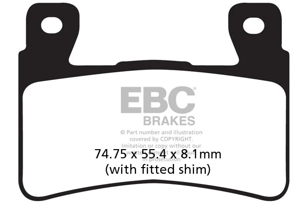 EBC BRAKES - FA265HH FULLY SINTERED