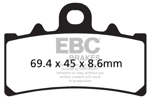 EBC BRAKES - FA606HH FULLY SINTERED (FRONT)