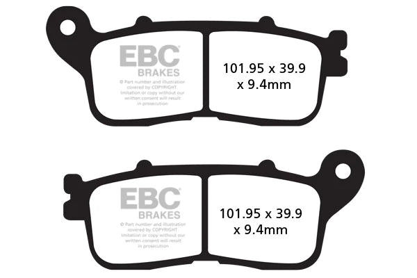 EBC BRAKES - FA636HH FULLY SINTERED (REAR)