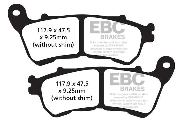 EBC BRAKES - EPFA640HH FULLY SINTERED (FRONT)