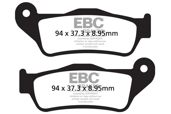 EBC BRAKES - FA643V SEMI SINTERED (FRONT)