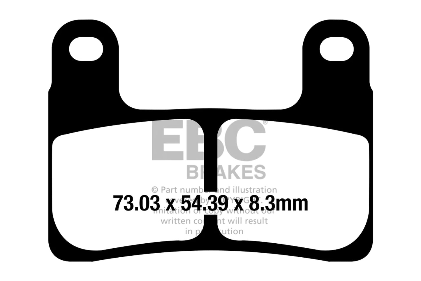 EBC BRAKES - FULLY SINTERED FA724HH (2 PAIRS)