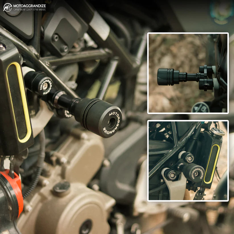 Motoaggrandize Frame sliders | Crash Protectors for Husqvarna Vitpilen | Svartpilen