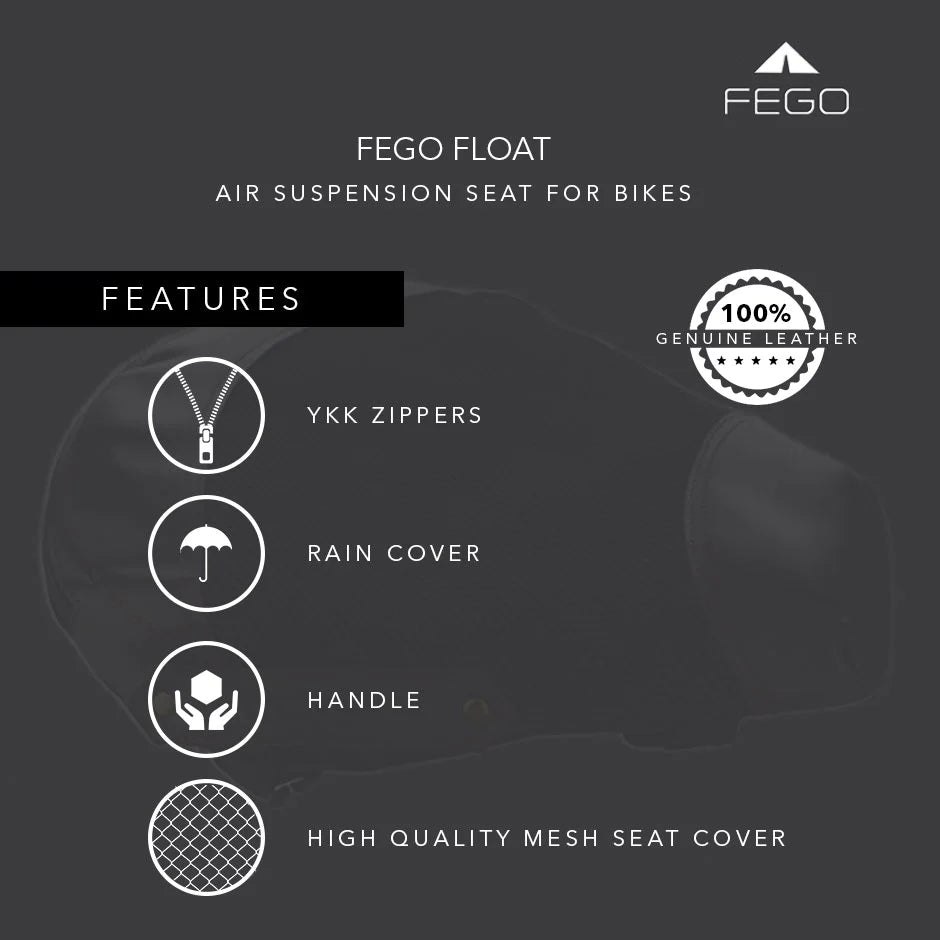 FEGO Float Black – Air Seat Cushion for Bikes