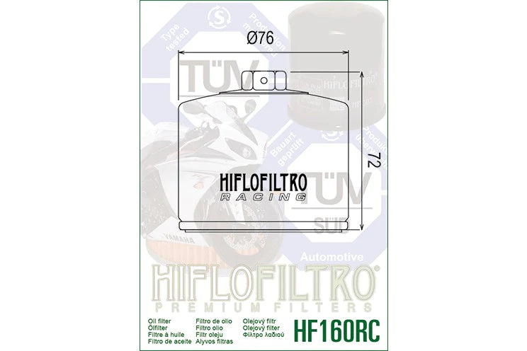 OIL FILTER 160 - HIFLO (RACE)