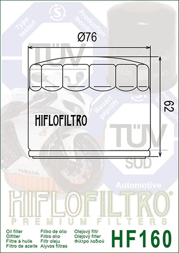OIL FILTER 160 - HIFLO (STANDARD)