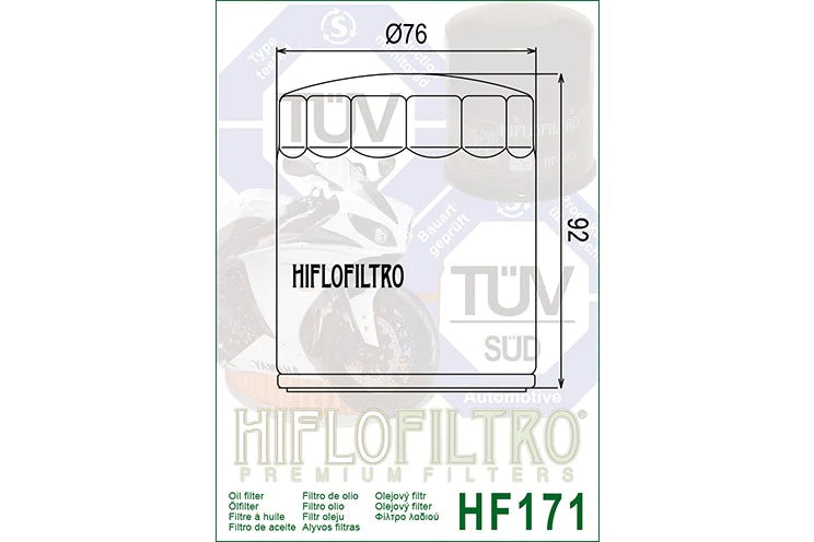OIL FILTER 171 - HIFLO (CHROME)