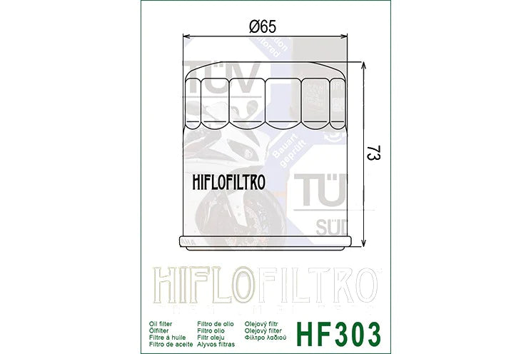 OIL FILTER 303 - HIFLO (RACE)