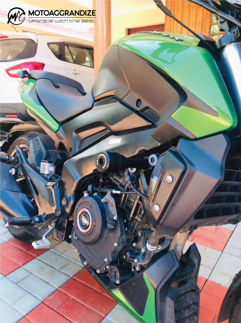 Motoaggrandize Frame sliders | Crash Protectors for Bajaj Dominar 250 | 400 (2016 - 2018)