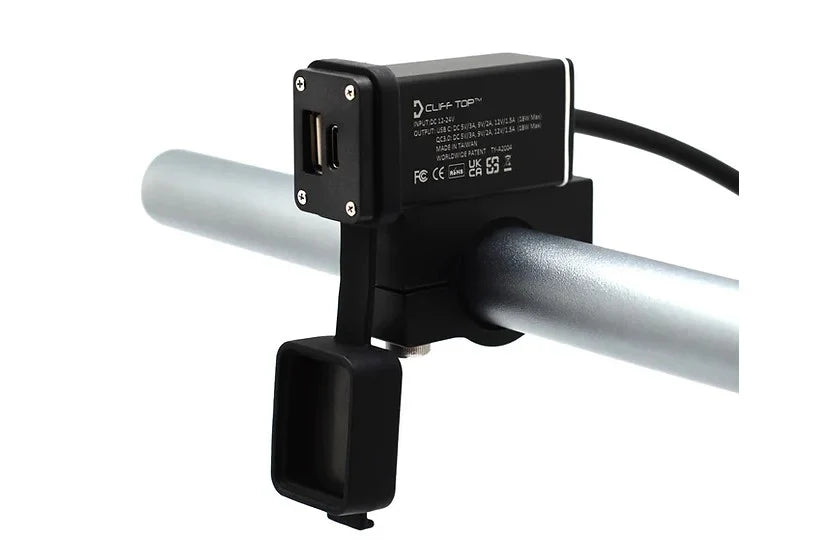 Cliff Top Handlebar Mounted 36W PD USB-C + QC 3.0 (Aluminium)