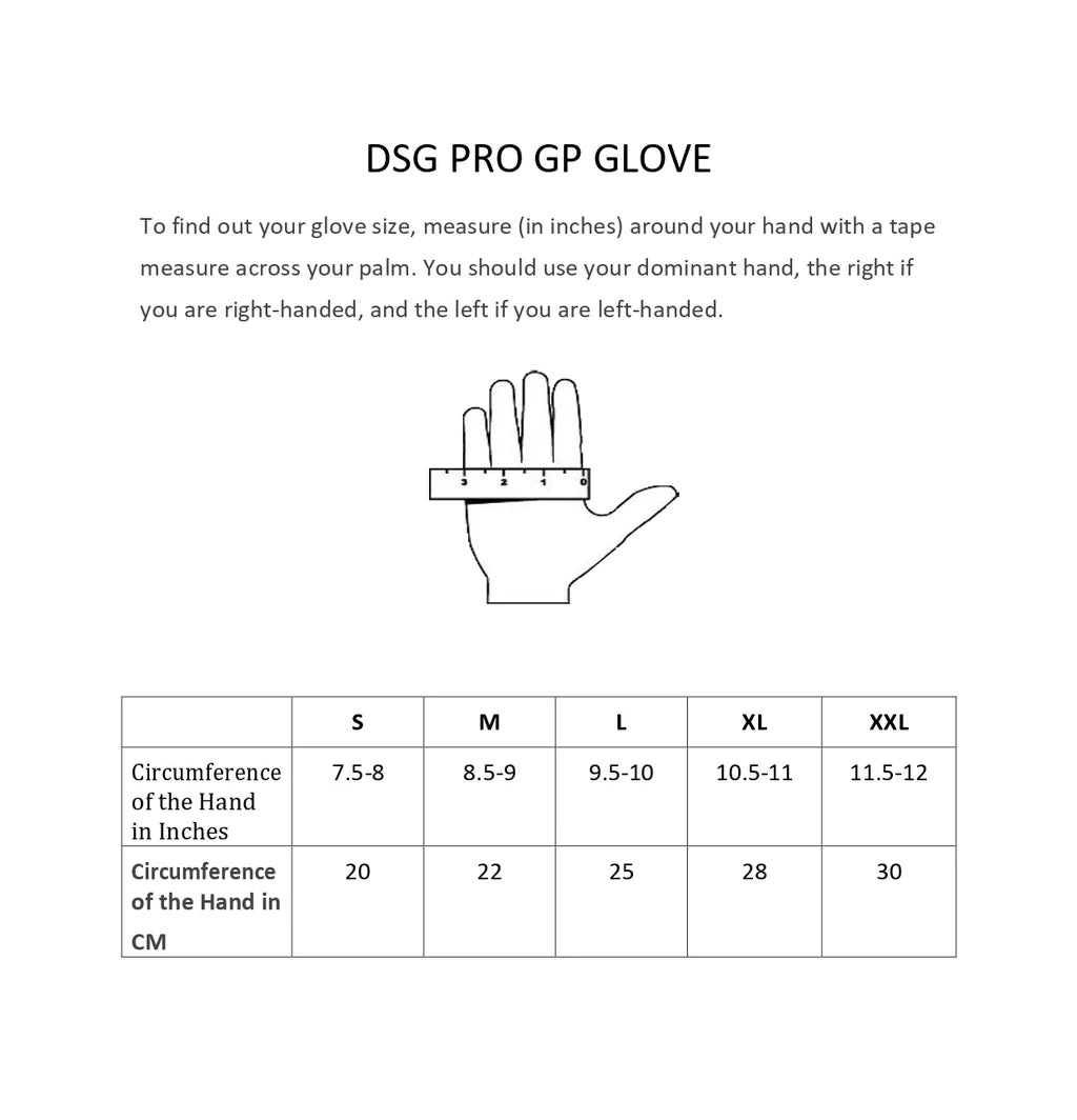 DSG Pro Gp Riding Glove Black Yellow Fluo