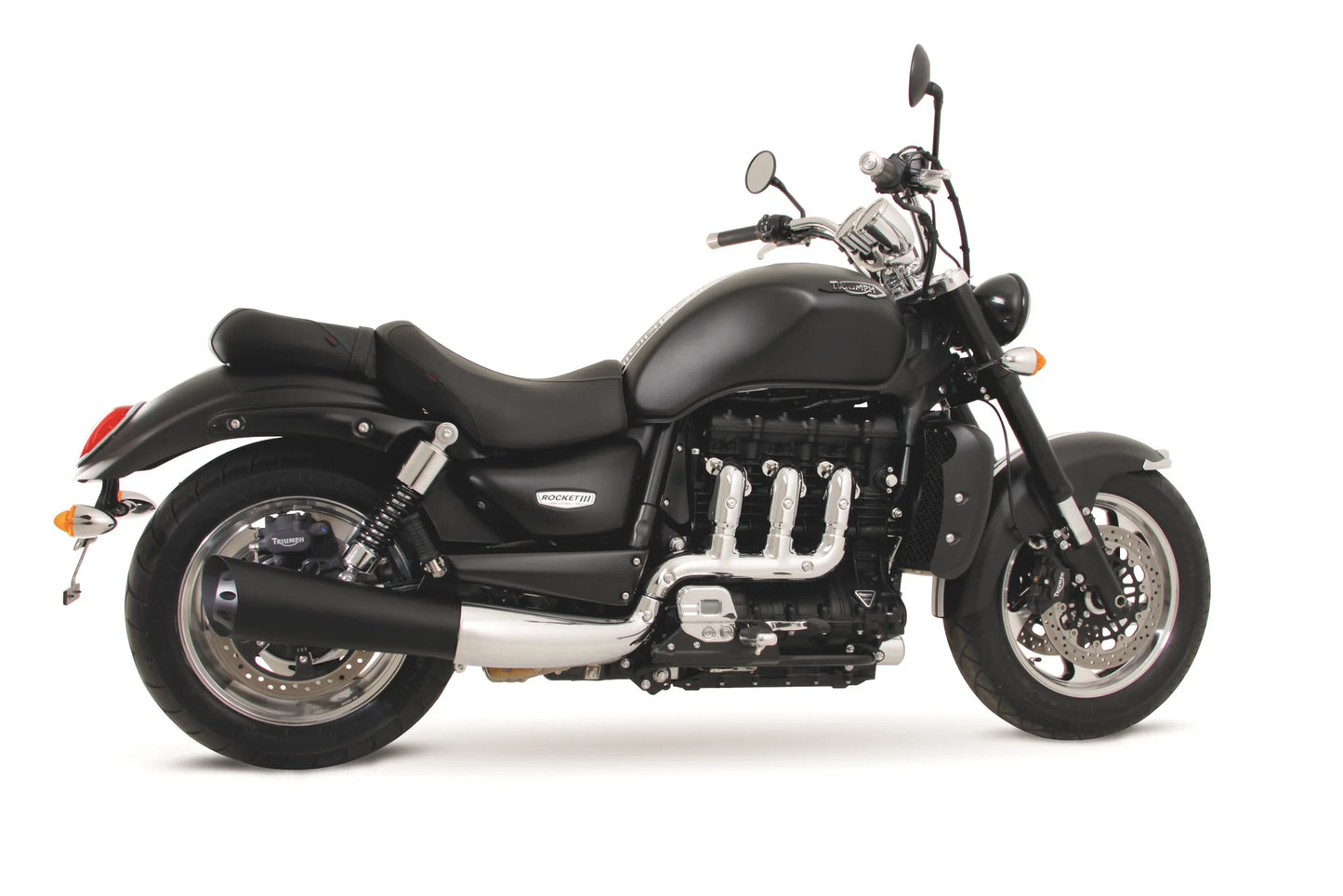 REMUS TRIUMPH ROCKET III ROADSTER - SLIP ON WITH ALUMINIUM BLACK END CAPS