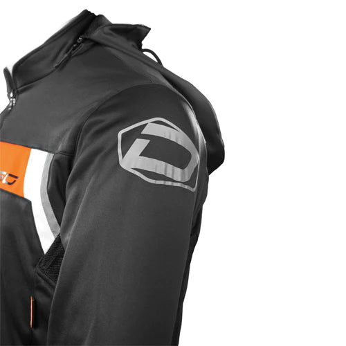 DSG Urban Rider Riding Hoodie Black Red Fluo