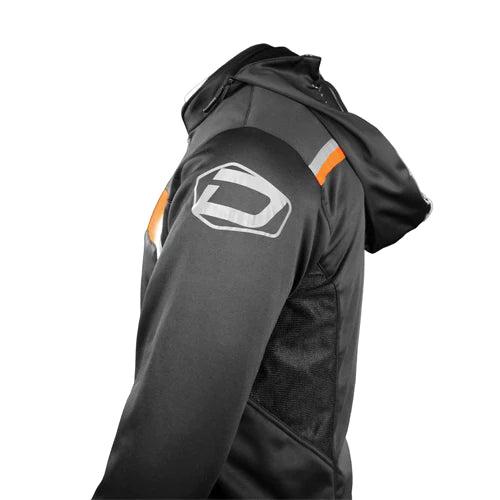 DSG Urban Rider Riding Hoodie Black Red Fluo
