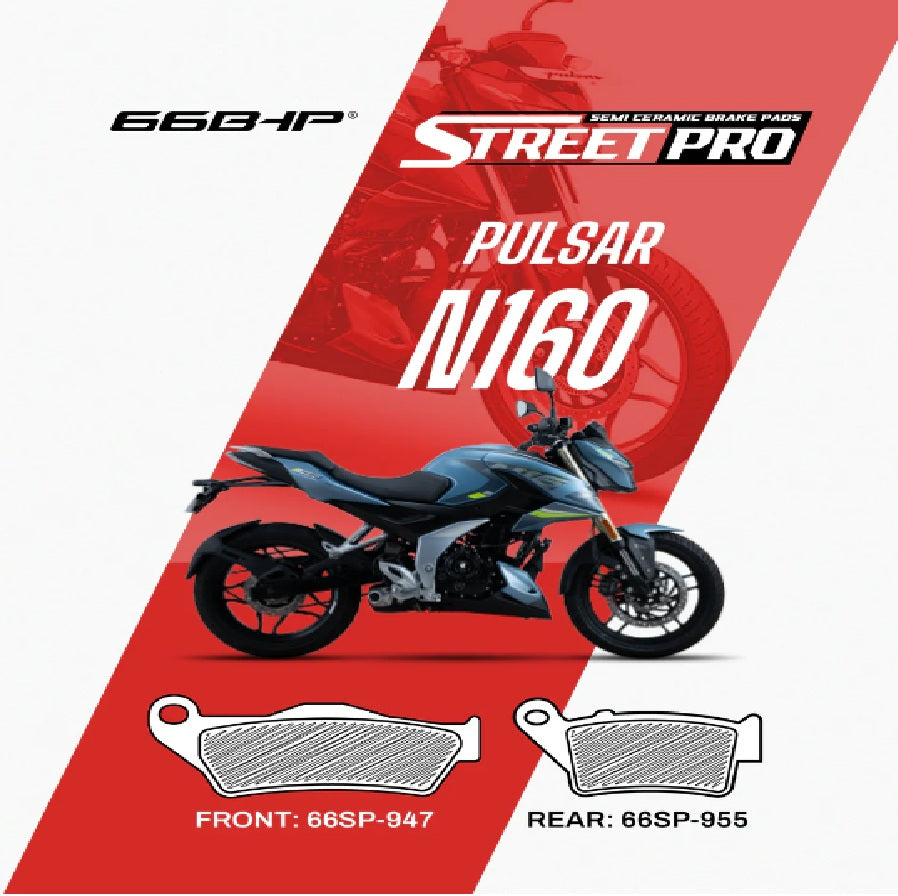 66BHP Street Pro Semi Ceramic Brake Pads Bajaj Pulsar N 160
