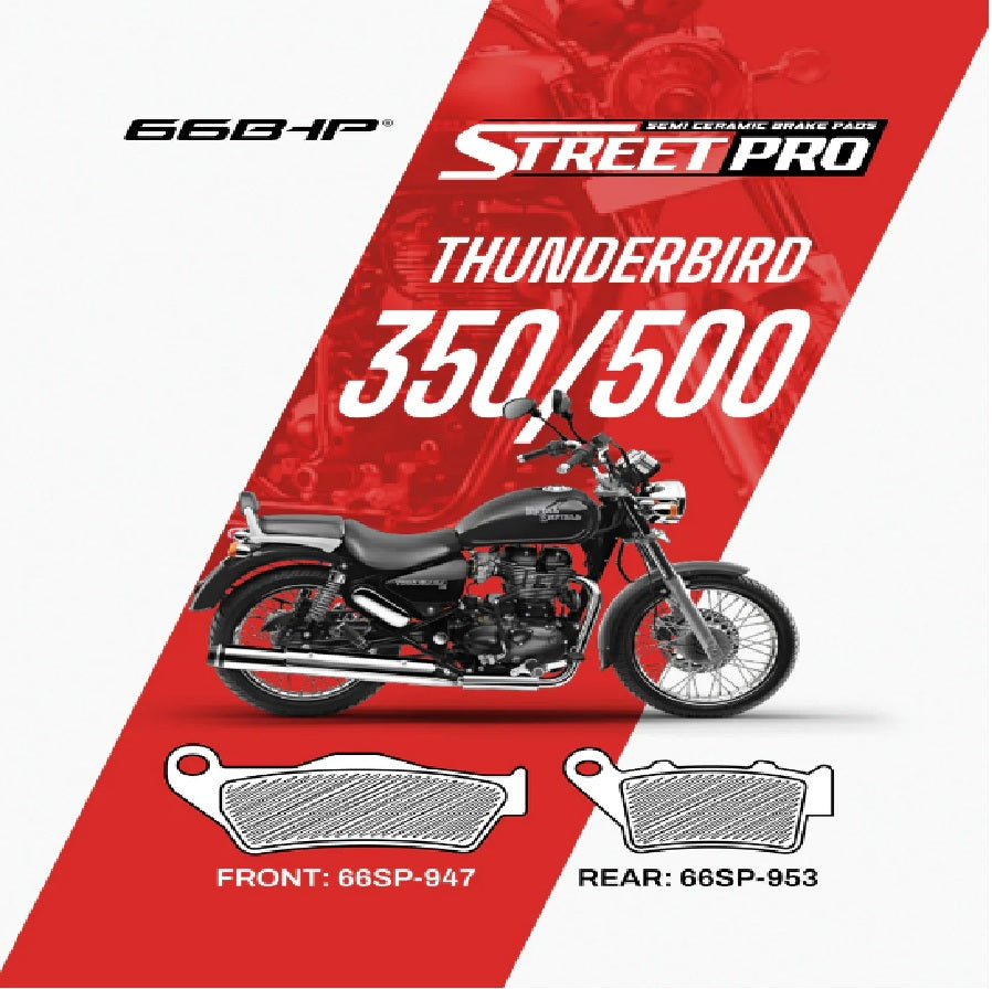 66BHP Street Pro Semi Ceramic Brake Pads Royal Enfield Thunderbird 350 / 500