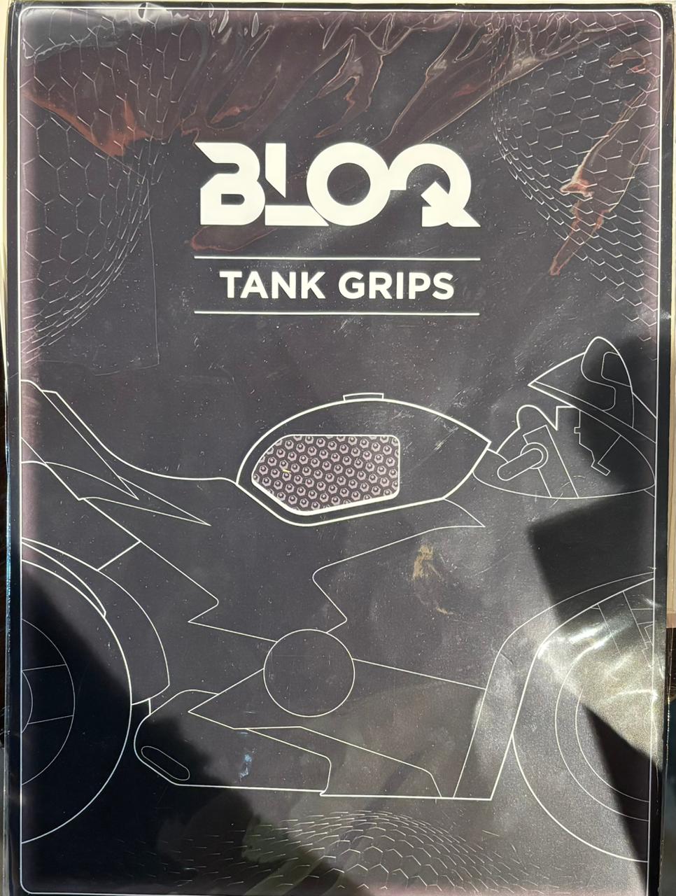 BLOQ Universal 315mm x 225mm Motorcycle Tank sheet Grips PREMIUM Clear Regular