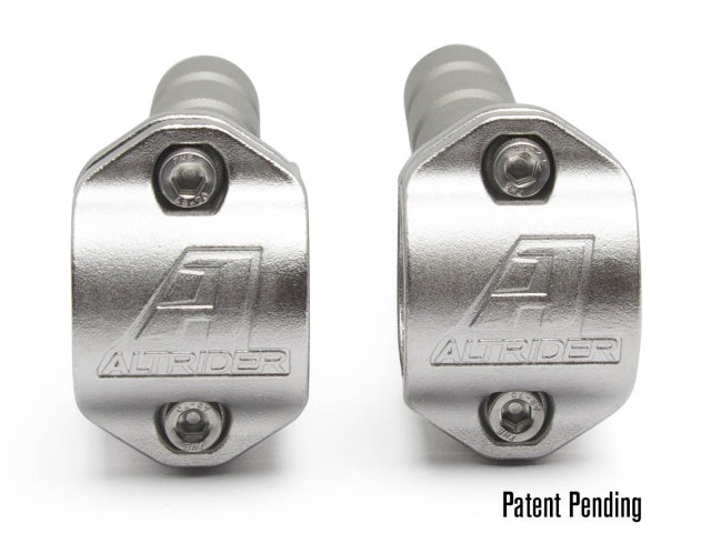 AltRider Universal Highway Foot Pegs for 1.25 inch (31.75 mm) Diameter Bar - Silver