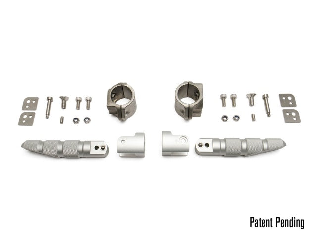 AltRider Universal Highway Foot Pegs for 1.25 inch (31.75 mm) Diameter Bar - Silver