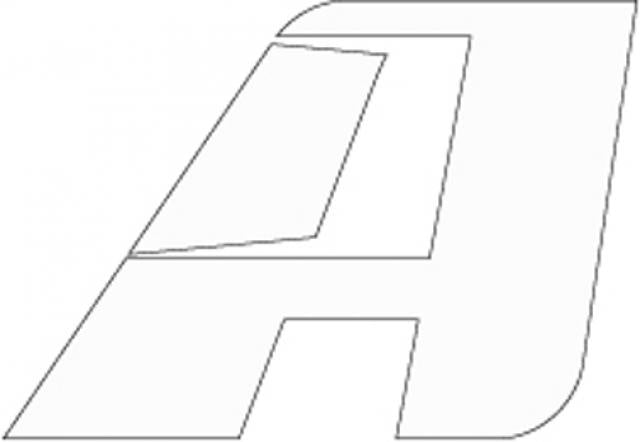 AltRider 5.5 Inch by 7.5 Inch A Logo Decal in White