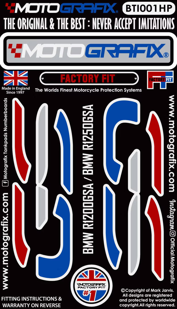Motografix Logo Infill BMW R1250GSA 3D gel BTI001HP