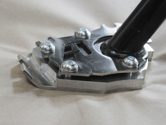 AltRider Side Stand Enlarger Riser Plate for the BMW R 1200 & R 1250 GS /GSA Water Cooled - Silver