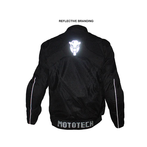 MOTOTECH Scrambler Air Motorcycle Riding Jacket v2 - Black - Level 2