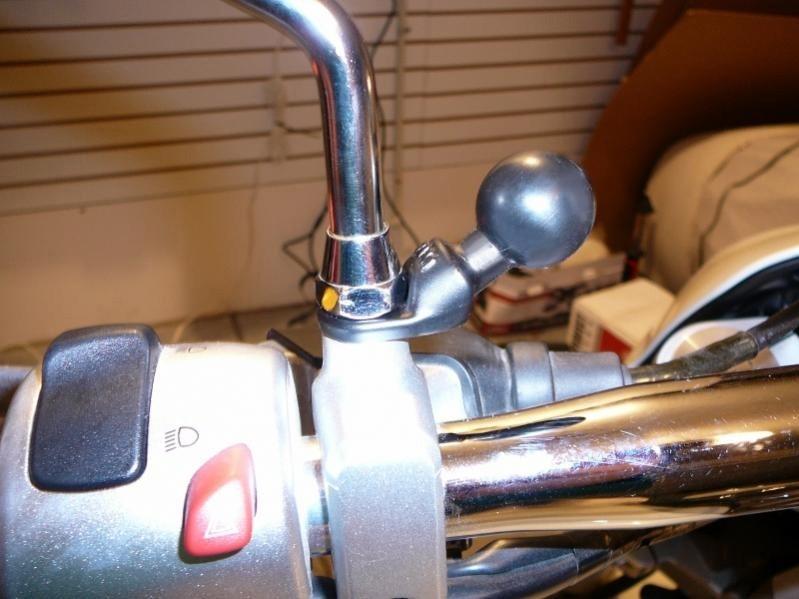 RAM Mini Motorcycle Base (9mm Hole) with Universal RAM® X-Grip® Large Phone/Phablet Cradle