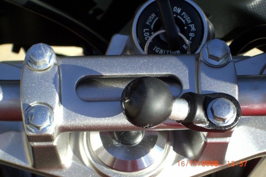 RAM Mini Motorcycle Base (9mm Hole) with Universal RAM® X-Grip® Phone Cradle
