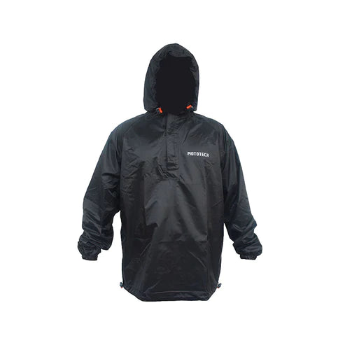 MOTOTECH Hurricane Waterproof Rain Overjacket - Black
