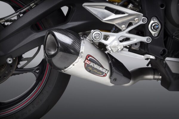Yoshimura Alpha T SS Slip-On, W/ SS Muffler For Triumph Street Triple 765 2018+