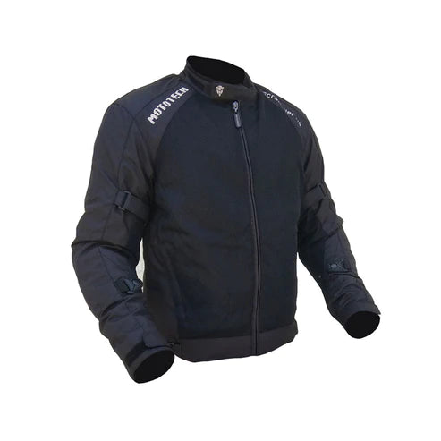 MOTOTECH Scrambler Air Motorcycle Riding Jacket v2 - Black - Level 2