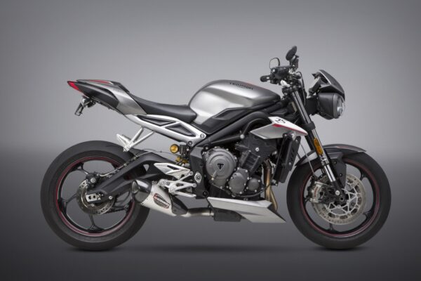 Yoshimura Alpha T SS Slip-On, W/ SS Muffler For Triumph Street Triple 765 2018+