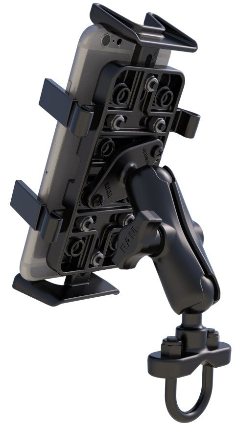 RAM Handlebar U-Bolt Mount with Universal Finger-Grip™ Phone Cradle