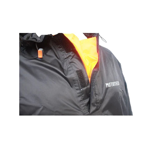 MOTOTECH Hurricane Waterproof Rain Overjacket - Black