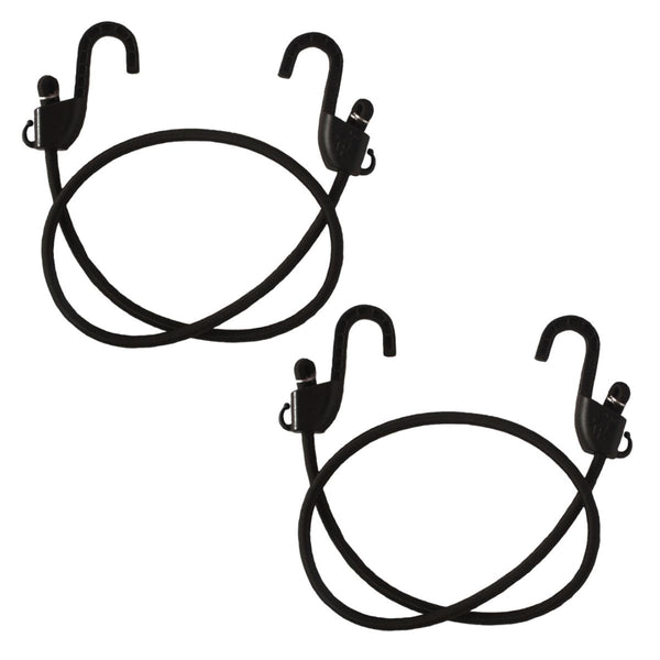 MOTOTECH Grappler Bungee Tie-Down - 48"/120cms - Black - 8mm - Pack of 2