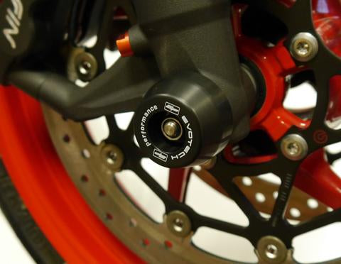 Evotech Front Spindle Bobbins for Triumph Daytona 675 (2013-17) - PRN011884