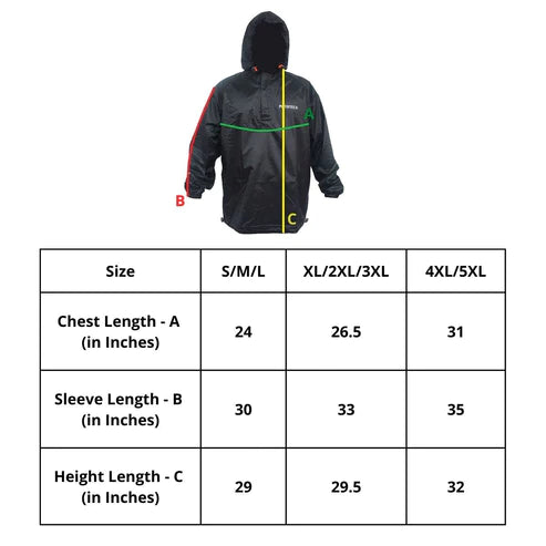 MOTOTECH Hurricane Waterproof Rain Overjacket - Black