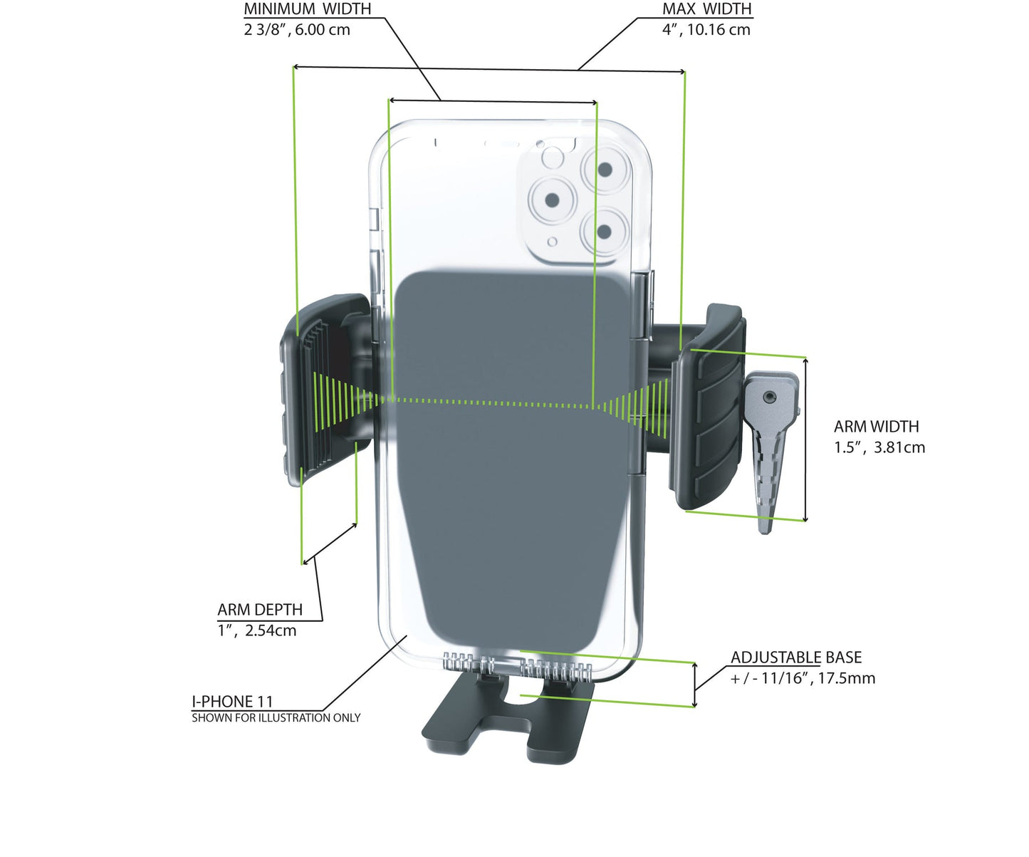 GOLDSTRIKE CYBERCHARGER® PHONE HOLDER WITH 15W WIRELESS FAST CHARGER