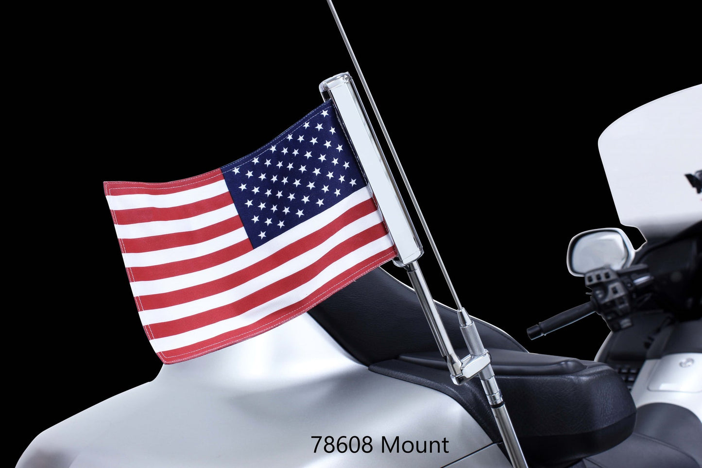 GOLDSTRIKE CHROME FLAG POLE MOUNT FOR '01-'17 GL1800 ANTENNA BASE