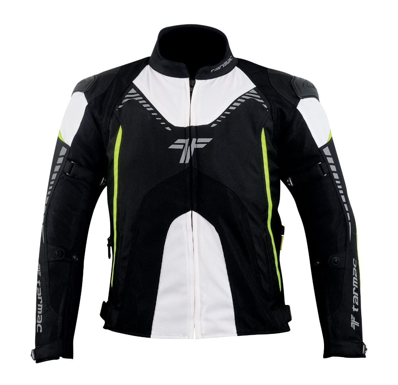 Tarmac Corsa Black/White/Fluorescent Jacket Level 2 + PU chest protectors